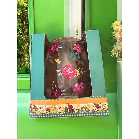 The Pioneer Woman 20oz Stemless Glass Happy Birthday Wine Glass NIB Prairie Ree - Picture 5 of 7